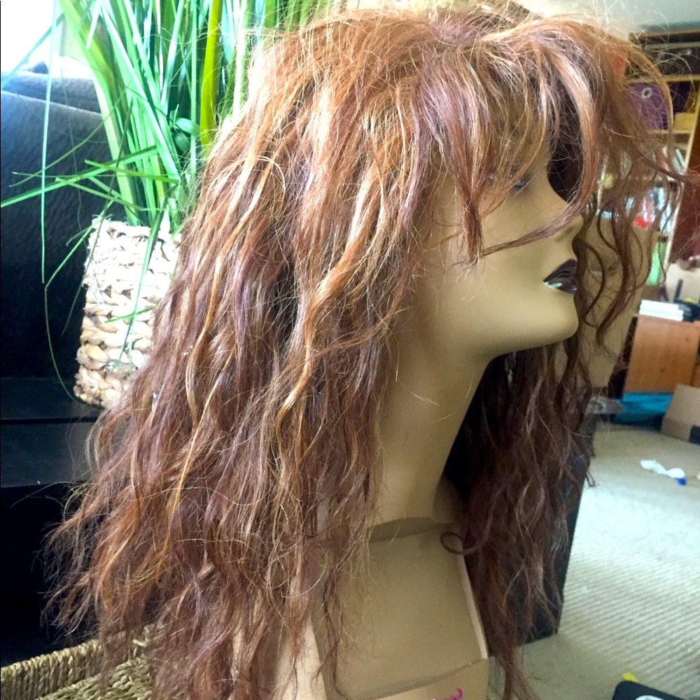 Curly lace top gently used wig